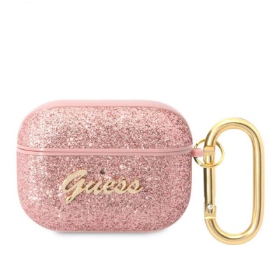 Guess Glitter Flakes Silicone Case Pink (Apple AirPods Pro)